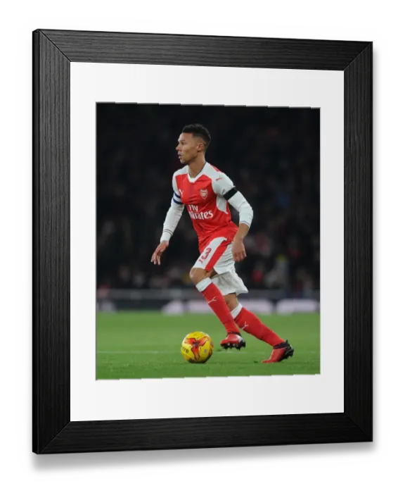 Framed Print : Arsenal's Kieran Gibbs in Action against Southampton - EFL Cup Quarter-Final 2016-17