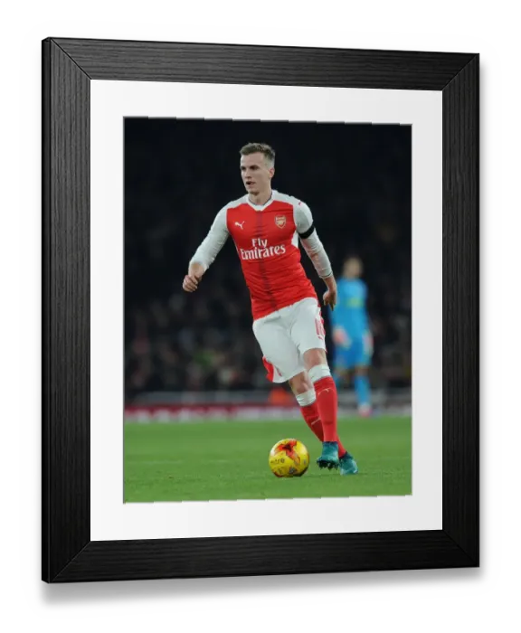 Framed Print : Rob Holding in Action: Arsenal vs Southampton, EFL Cup Quarter-Final 2016-17