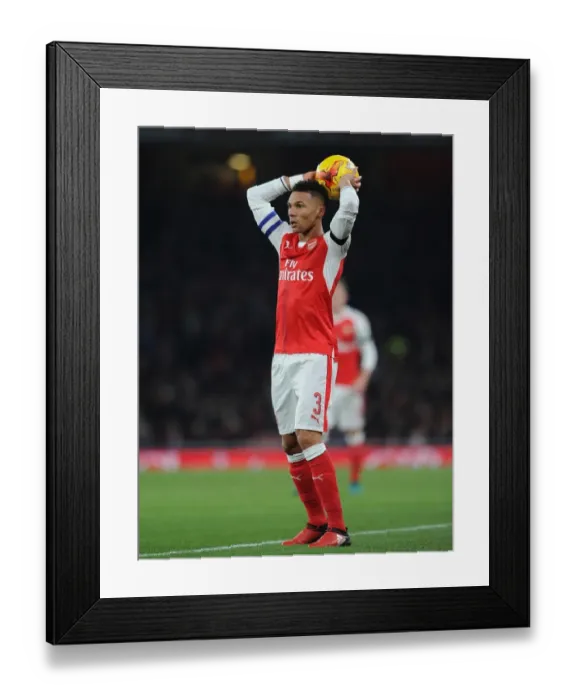 Framed Print : Kieran Gibbs in Action: Arsenal vs. Southampton - EFL Cup 2016-17