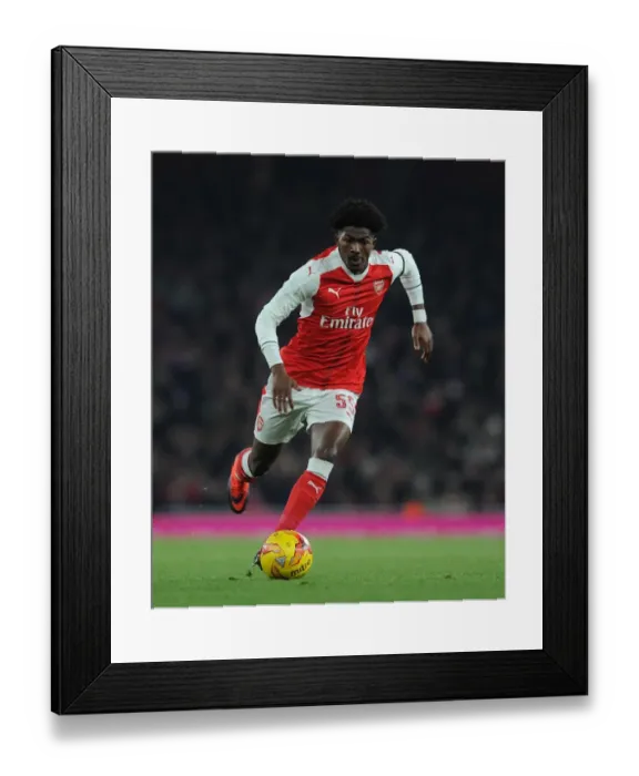 Framed Print : Ainsley Maitland-Niles (Arsenal). Arsenal 0: 2 Southampton. EFL Cup. Quarter Final