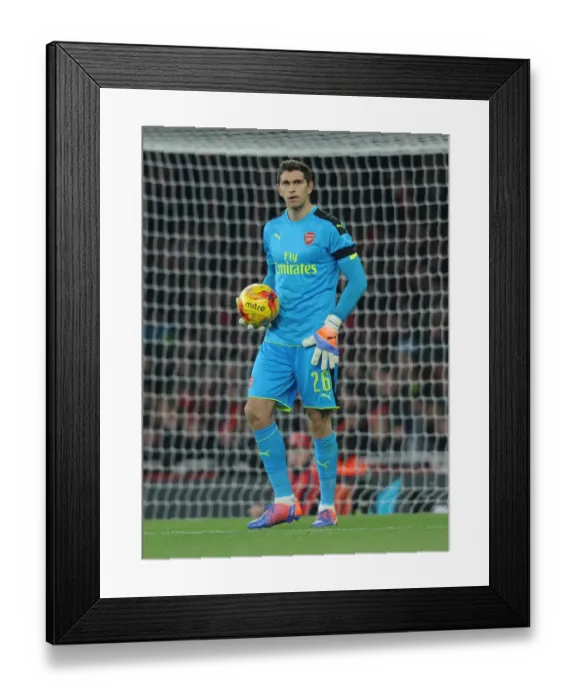 Framed Print : Emiliano Martinez in Action: Arsenal vs Southampton, EFL Cup Quarter-Final (2016-17) Framed Print : Emiliano Martinez in Action: Arsenal vs Southampton, EFL Cup Quarter-Final (2016-17)