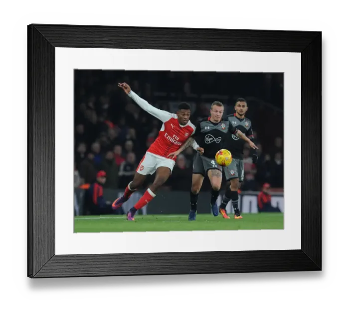 Framed Print : Arsenal vs. Southampton: Clash between Reine-Adelaide and Clasie in EFL Cup Quarter-Final