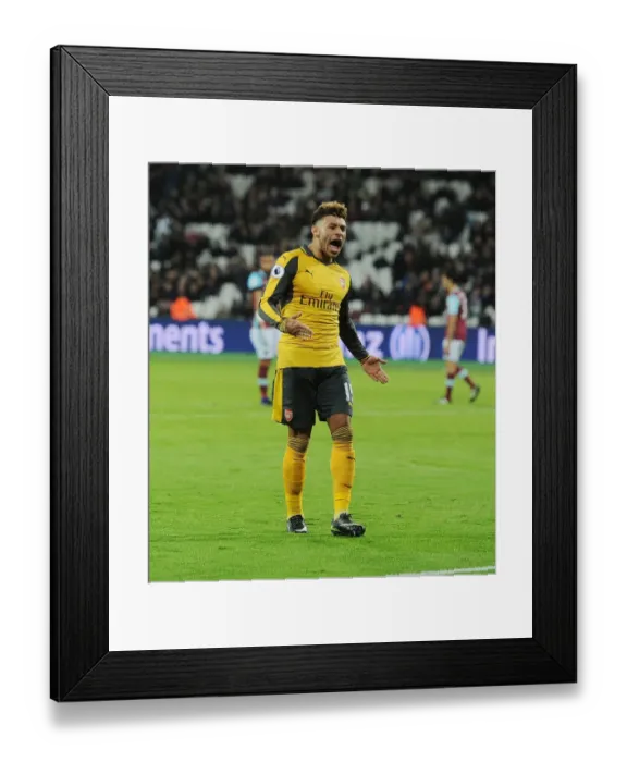 Framed Print : Oxlade-Chamberlain's Brace: Arsenal Crushes West Ham United in Premier League Showdown (December 2016)