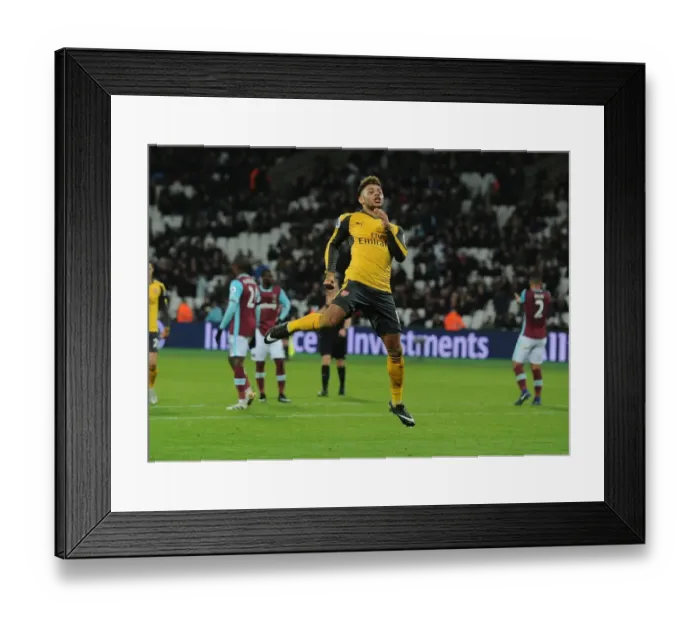 Framed Print : Alex Oxlade-Chamberlain's Brace: Arsenal's 4-Goal Blitz Against West Ham United (2016-17)