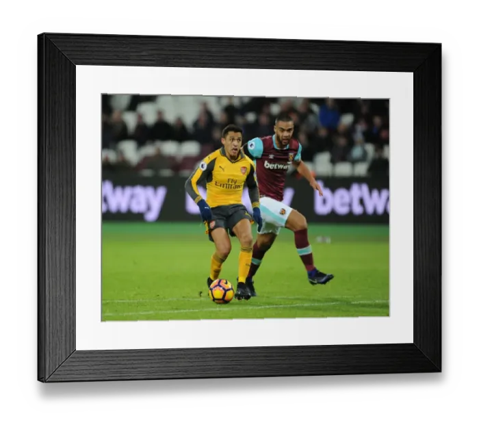 Framed Print : Alexis Sanchez's Fifth Goal: Arsenal's Victory over West Ham United in Premier League 2016-17