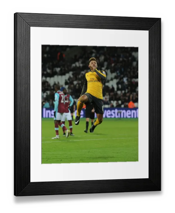 Framed Print : Oxlade-Chamberlain's Brace: Arsenal's 4-1 Victory Over West Ham United (December 2016)