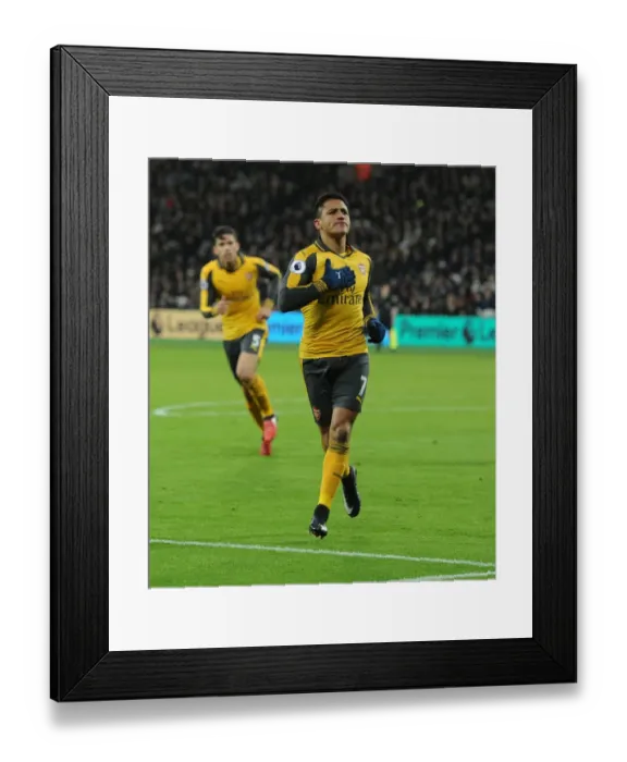 Framed Print : Alexis Sanchez's Brace: Arsenal's Triumph over West Ham United in the 2016-17 Premier League