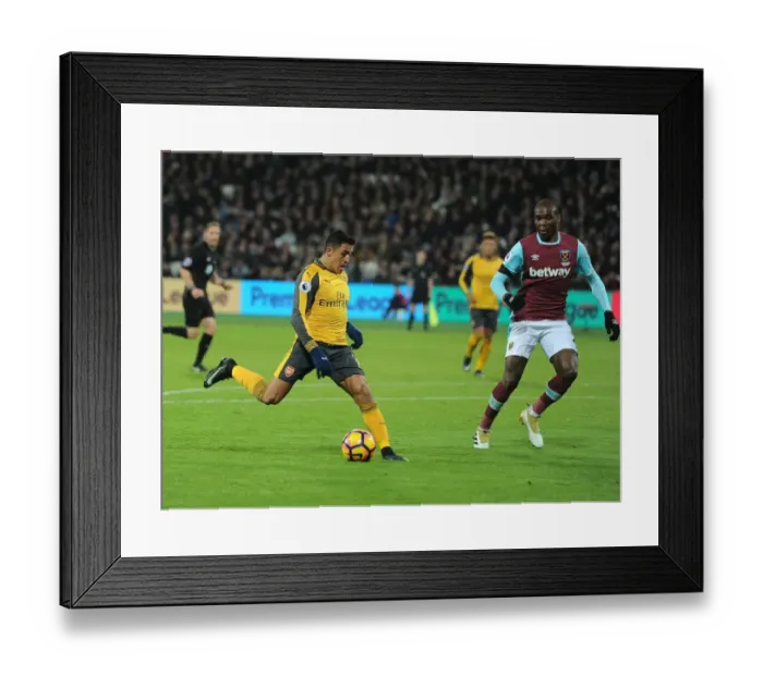 Framed Print : Alexis Sanchez Scores the Decisive Goal: Arsenal's Triumph over West Ham United, Premier League 2016-17