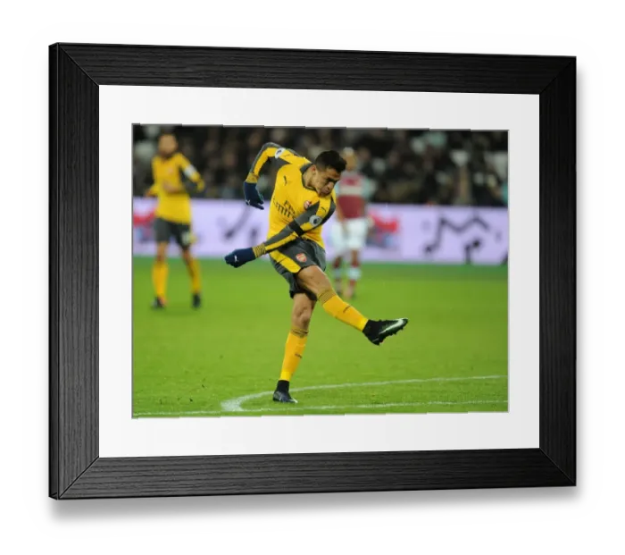 Framed Print : Alexis Sanchez's Decisive Goal: Arsenal's Victory over West Ham United, Premier League 2016-17