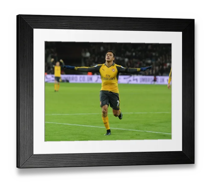 Framed Print : Alexis Sanchez's Hat-Trick: Arsenal's Victory Over West Ham United (2016-17)