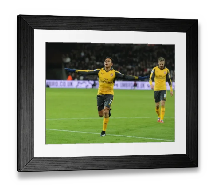 Framed Print : Alexis Sanchez's Hat-Trick: Arsenal's Triumph over West Ham United, Premier League 2016-17