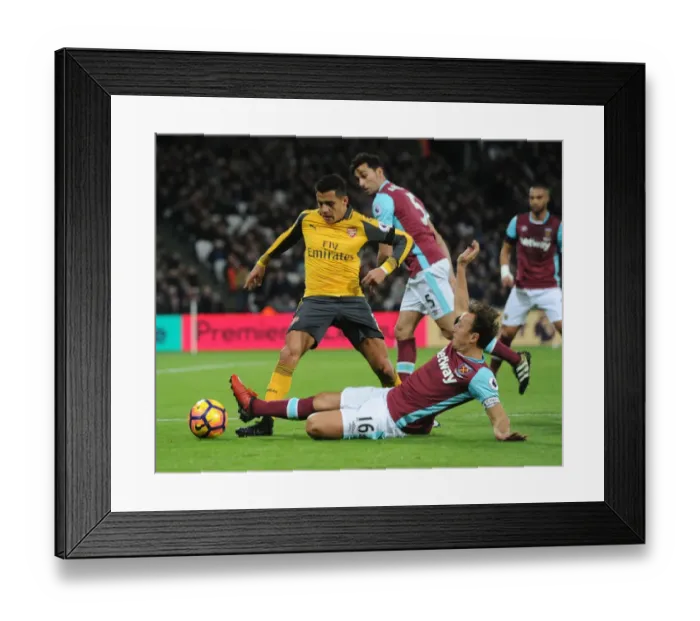 Framed Print : Clash at London Stadium: West Ham vs. Arsenal - Sanchez vs. Noble
