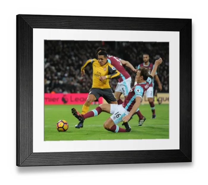 Framed Print : Clash of Champions: Sanchez vs. Noble - Arsenal vs. West Ham, Premier League