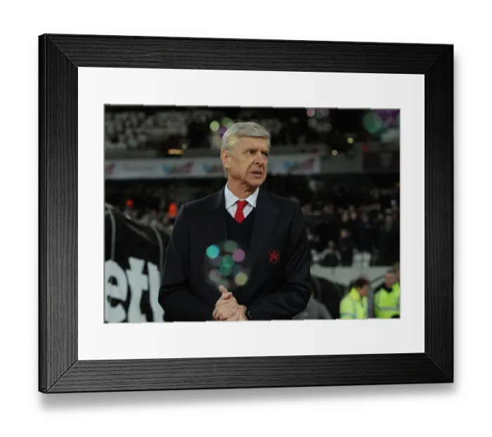 Framed Print : Arsene Wenger: Arsenal Manager Before West Ham United Clash, Premier League 2016-17