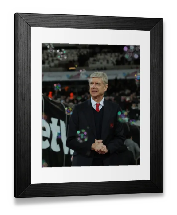 Framed Print : Arsene Wenger before Arsenal's Clash with West Ham United in the Premier League (2016-17)