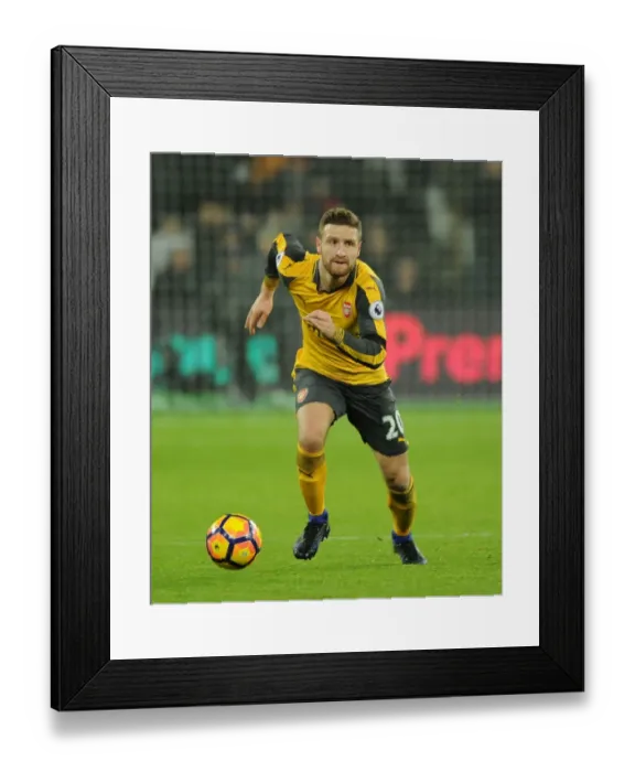 Framed Print : Mustafi in Action: West Ham United vs. Arsenal, Premier League 2016-17 Framed Print : Mustafi in Action: West Ham United vs. Arsenal, Premier League 2016-17