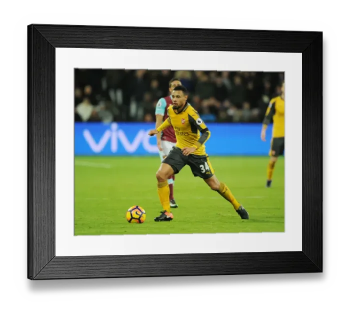 Framed Print : Coquelin in Action: West Ham United vs. Arsenal, Premier League 2016-17