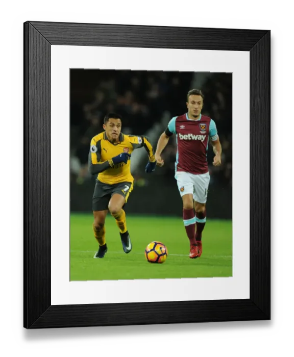 Framed Print : Alexis Sanchez's Pivotal Surge Past Noble: A Turning Point in the West Ham United vs. Arsenal Premier League Clash (2016-17) Framed Print : Alexis Sanchez's Pivotal Surge Past Noble: A Turning Point in the West Ham United vs. Arsenal Premier League Clash (2016-17)