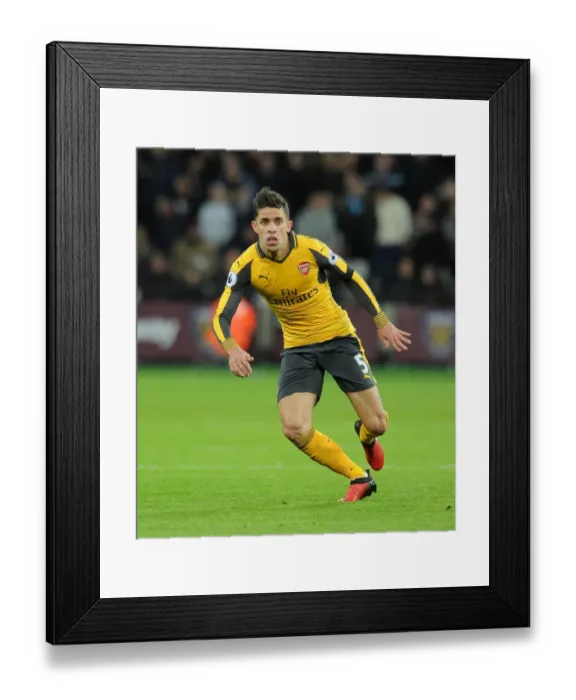 Framed Print : Gabriel Faces Off: West Ham United vs. Arsenal, Premier League, 2016 Framed Print : Gabriel Faces Off: West Ham United vs. Arsenal, Premier League, 2016