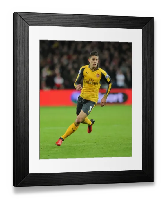 Framed Print : Gabriel in Action: West Ham United vs. Arsenal, Premier League 2016-17 Framed Print : Gabriel in Action: West Ham United vs. Arsenal, Premier League 2016-17