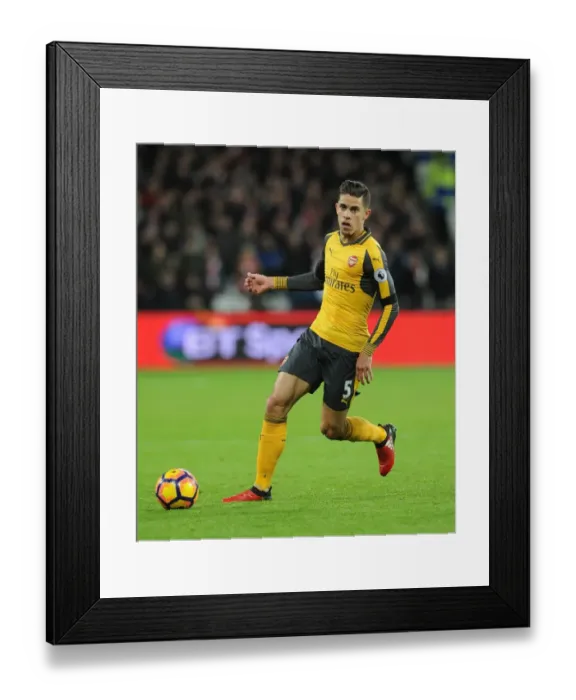 Framed Print : Gabriel in Action: Arsenal vs. West Ham United (2016-17)