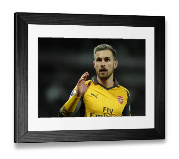Framed Print : Aaron Ramsey in Action: West Ham United vs. Arsenal, Premier League 2016-17