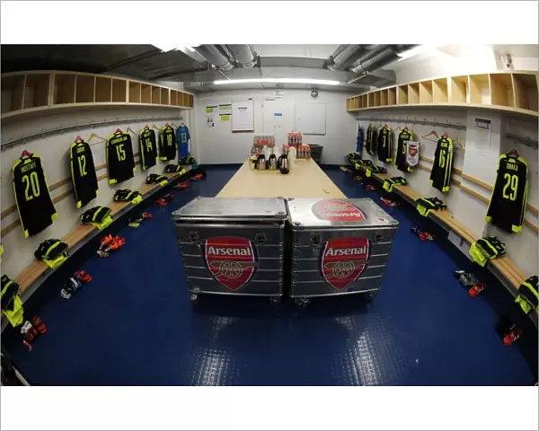 Arsenal FC in the Changing Room Before UEFA Champions League Match Against FC Basel (2016-17)