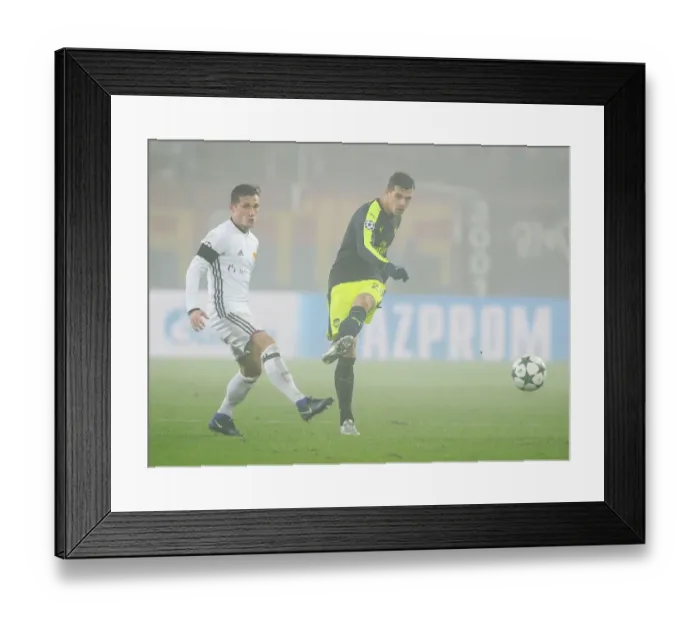 Framed Print : Granit Xhaka vs. Taulant Xhaka: Clash of the Xhakas - FC Basel vs. Arsenal, UEFA Champions League, 2016 Framed Print : Granit Xhaka vs. Taulant Xhaka: Clash of the Xhakas - FC Basel vs. Arsenal, UEFA Champions League, 2016