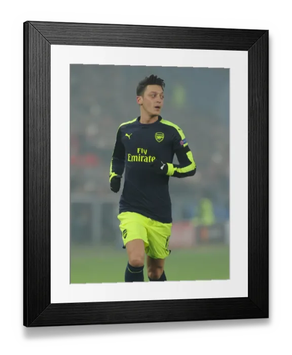 Framed Print : Mesut Ozil in Action: Arsenal vs. FC Basel, UEFA Champions League, Switzerland, 2016