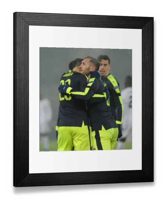 Framed Print : Arsenal's Lucas Perez Scores Third Goal Against FC Basel in 2016-17 UEFA Champions League Framed Print : Arsenal's Lucas Perez Scores Third Goal Against FC Basel in 2016-17 UEFA Champions League