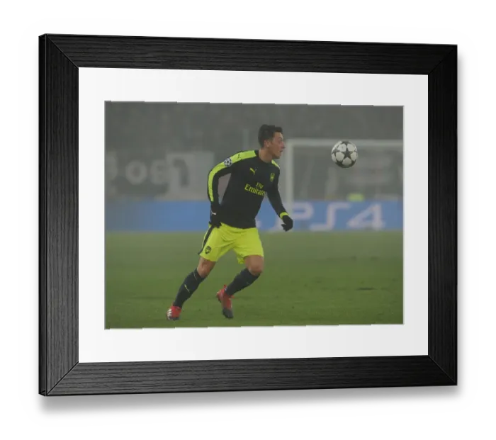 Framed Print : Mesut Ozil in Action: Arsenal vs. FC Basel, UEFA Champions League, Switzerland, 2016
