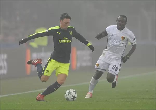 Mesut Ozil Faces Intense Pressure: FC Basel vs. Arsenal, UEFA Champions League, 2016