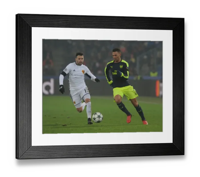 Framed Print : Arsenal vs. FC Basel: Kieran Gibbs in Action at the UEFA Champions League, Basel 2016 Framed Print : Arsenal vs. FC Basel: Kieran Gibbs in Action at the UEFA Champions League, Basel 2016