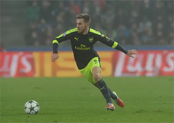 Arsenal's Aaron Ramsey in Action against FC Basel in 2016-17 UEFA Champions League
