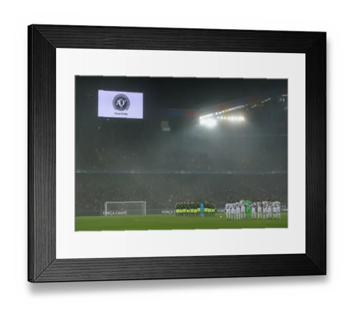 Framed Print : Arsenal and Basel Honor Brazilian Football Team: A Minute's Silence at the UEFA Champions League Match, 2016 Framed Print : Arsenal and Basel Honor Brazilian Football Team: A Minute's Silence at the UEFA Champions League Match, 2016