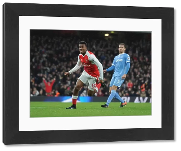 Alex Iwobi Scores His Third Goal: Arsenal's Victory Against Stoke City (Premier League 2016-17)