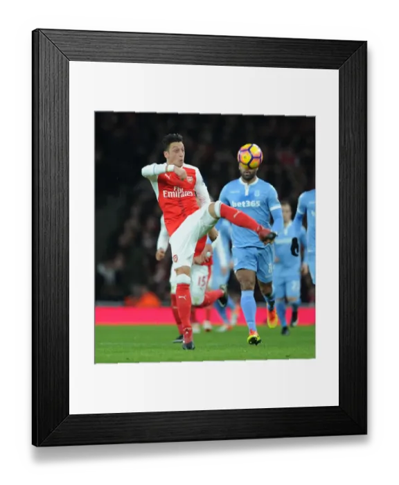 Framed Print : Arsenal's Mesut Ozil in Action: Arsenal vs. Stoke City (Premier League 2016-17)