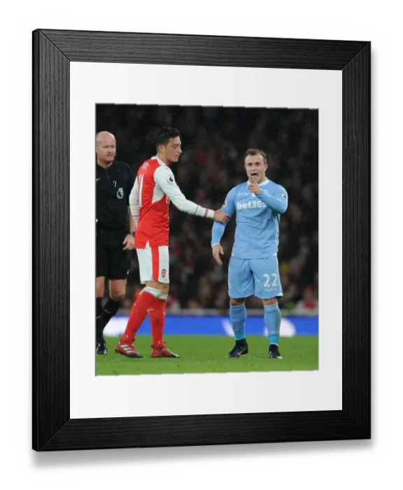 Framed Print : Arsenal vs Stoke City: Mesut Ozil and Xherdan Shaqiri Clash in Premier League Showdown (December 2016) Framed Print : Arsenal vs Stoke City: Mesut Ozil and Xherdan Shaqiri Clash in Premier League Showdown (December 2016)
