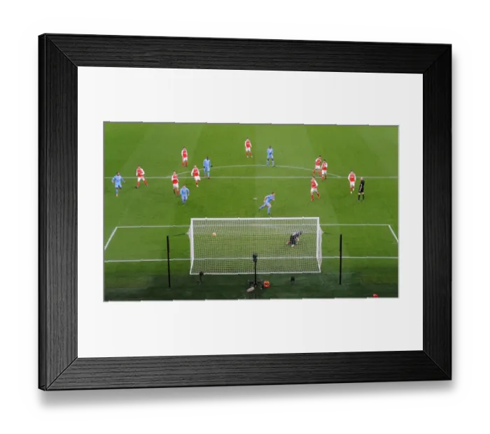 Framed Print : Charlie Adam Scores for Stoke Against Arsenal in Premier League Clash