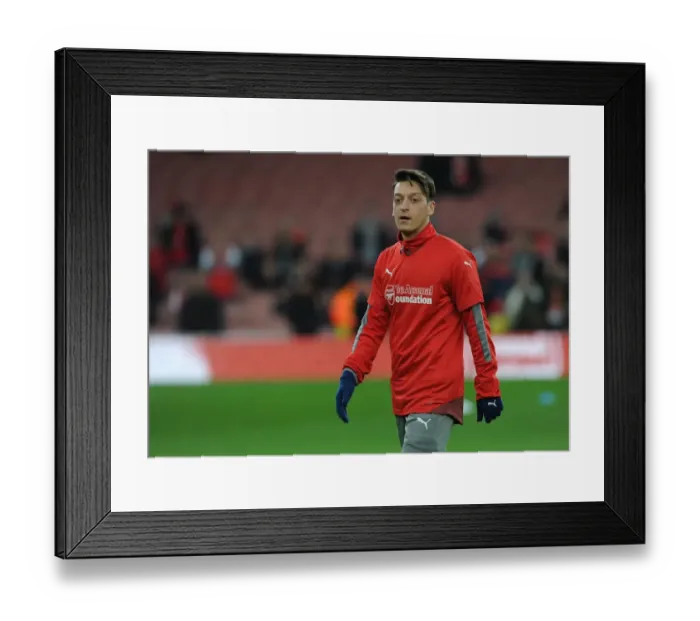 Framed Print : Mesut Ozil in Charity Warm-Up: Arsenal vs Stoke City, Premier League 2016-17