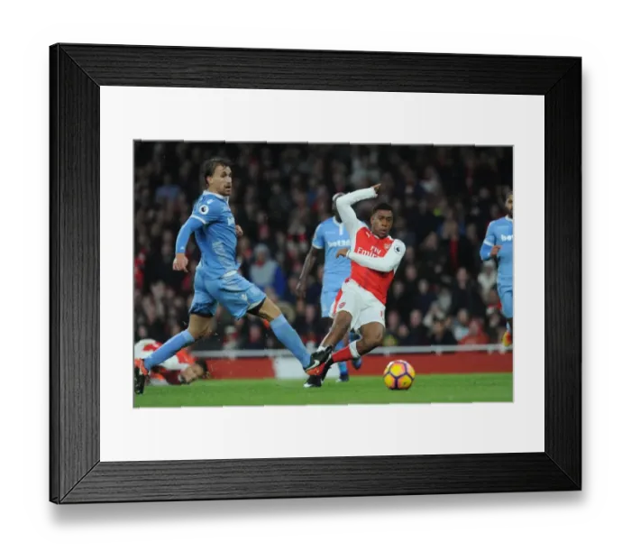 Framed Print : Alex Iwobi's Thrilling Goal Past Marc Muniesa: Arsenal's Victory over Stoke City (2016-17) Framed Print : Alex Iwobi's Thrilling Goal Past Marc Muniesa: Arsenal's Victory over Stoke City (2016-17)