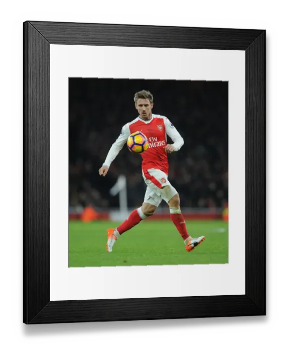 Framed Print : Nacho Monreal in Action: Arsenal vs Stoke City, Premier League 2016-17