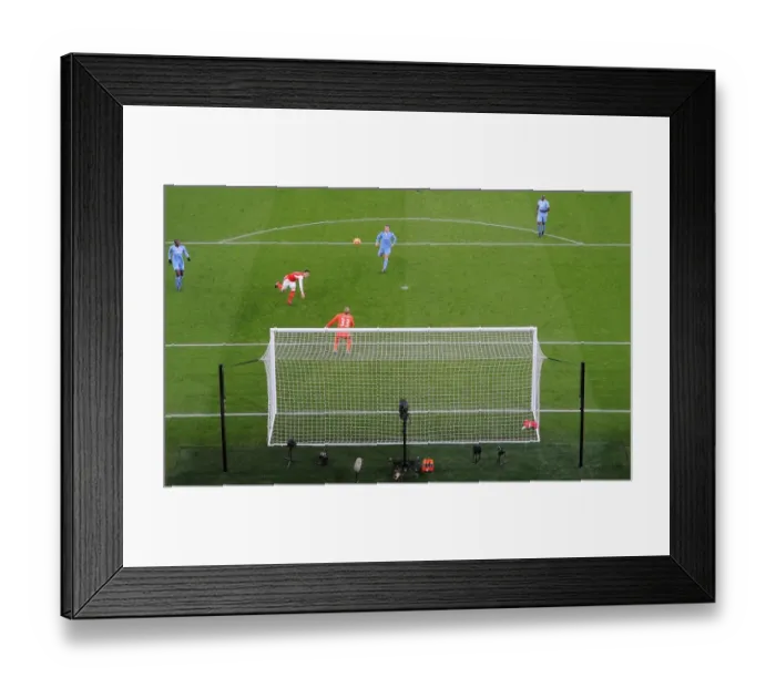 Framed Print : Mesut Ozil Scores Arsenal's Second Goal Against Stoke City (Premier League 2016-17)