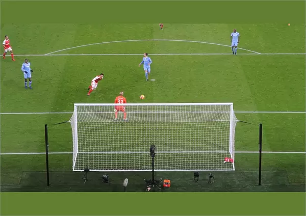 Mesut Ozil Scores Arsenal's Second Goal Against Stoke City (2016-17)