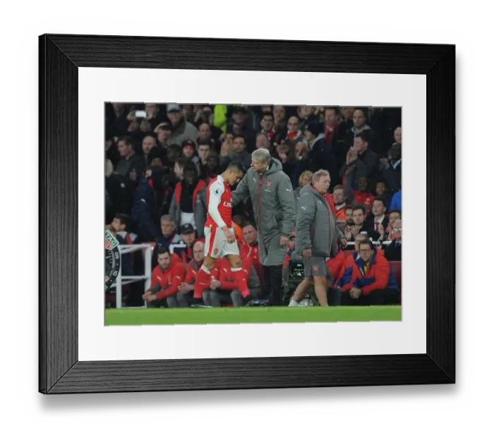 Framed Print : Arsene Wenger and Alexis Sanchez: Arsenal's Dynamic Duo in Action against Stoke City (2016-17) Framed Print : Arsene Wenger and Alexis Sanchez: Arsenal's Dynamic Duo in Action against Stoke City (2016-17)