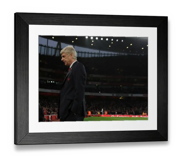 Framed Print : Arsene Wenger: Arsenal Manager before Arsenal vs Stoke City (2016-17)