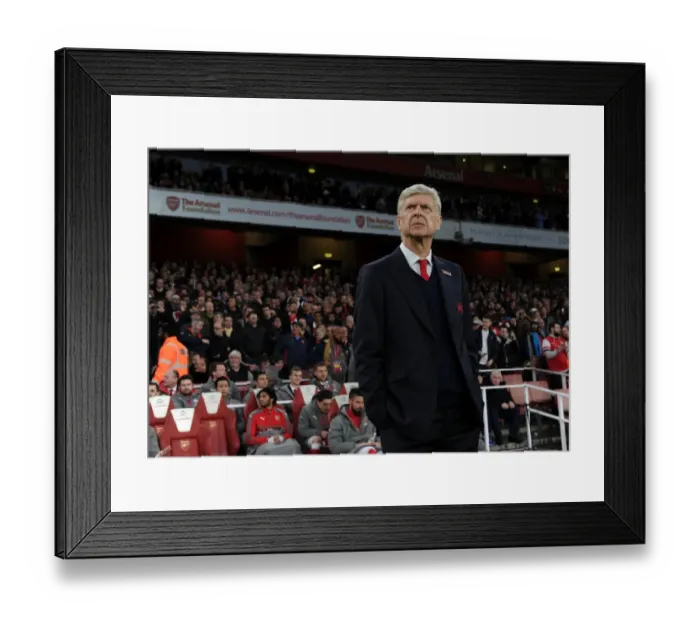 Framed Print : Arsene Wenger: Arsenal Manager Before Arsenal vs Stoke City (2016-17)