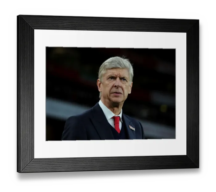 Framed Print : Arsene Wenger: Arsenal Manager Before Arsenal vs Stoke City (2016-17)