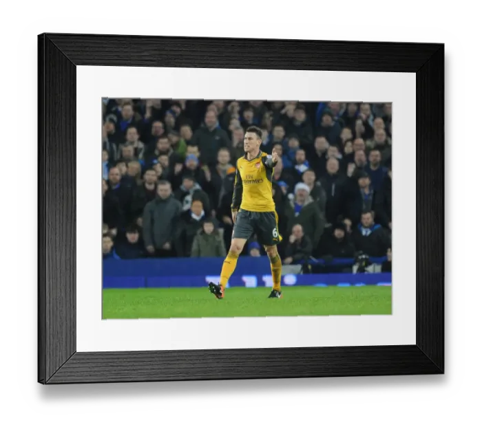 Framed Print : Arsenal's Koscielny Protests Referee Decision During Everton Clash (Premier League 2016-17) Framed Print : Arsenal's Koscielny Protests Referee Decision During Everton Clash (Premier League 2016-17)