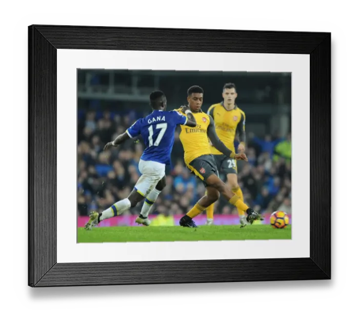 Framed Print : Iwobi vs. Gueye: Battle at Goodison Park - Everton vs. Arsenal, Premier League 2016-17
